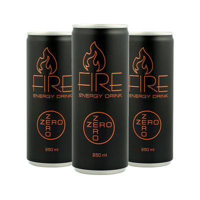 Fire Energy Drink - Zero (24x 250 ml) - OBS! BEDST FØR 29/3-25
