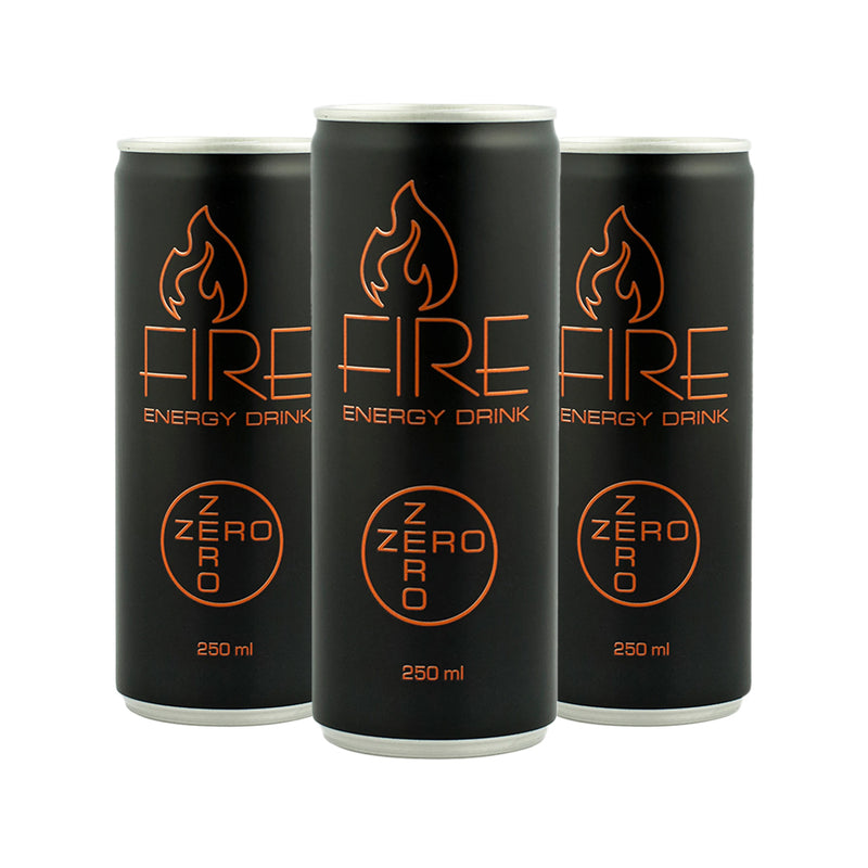 Fire Energy Drink - Zero (24x 250 ml) - OBS! BEDST FØR 29/3-25