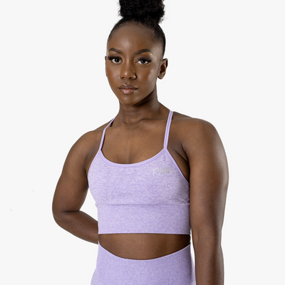 ICANIWILL Queen Mesh Sports Bra Lavender Melange - MuscleHouse.dk