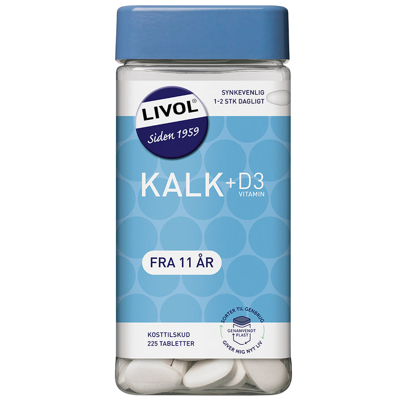 Livol Kalk + D3 Vitamin (225 stk)