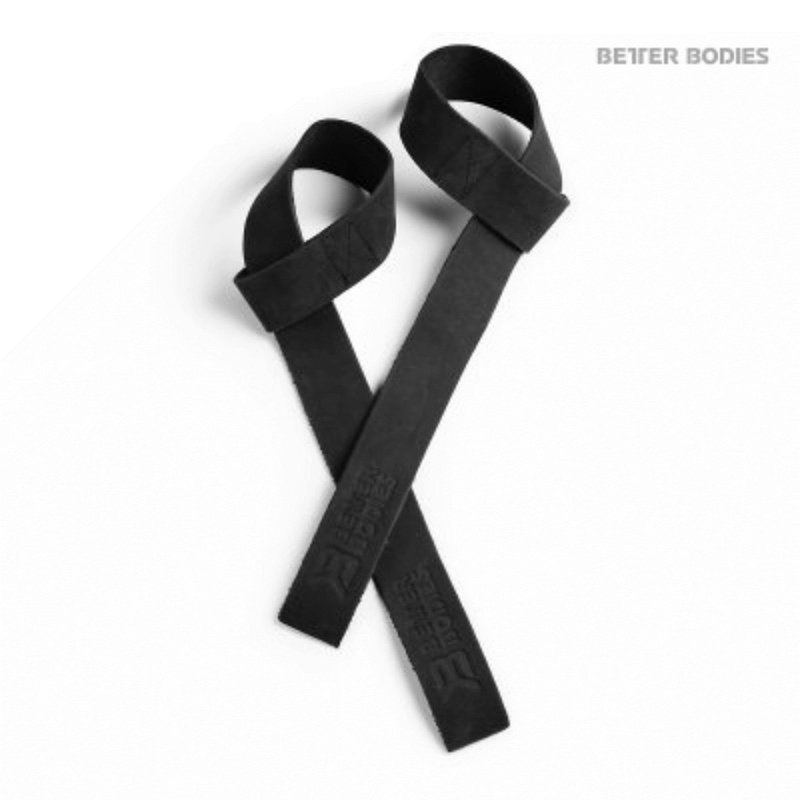 Better Bodies - Læder Straps Sort - MuscleHouse.dk