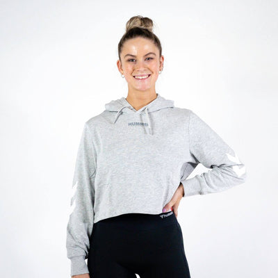 Hummel LEGACY Woman Cropped Hoodie - Grey Melange