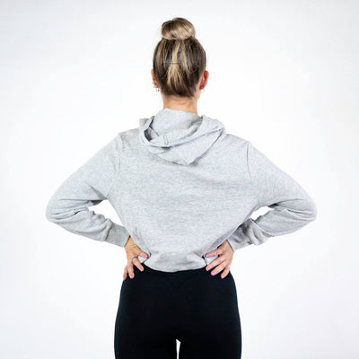 Hummel LEGACY Woman Cropped Hoodie - Grey Melange