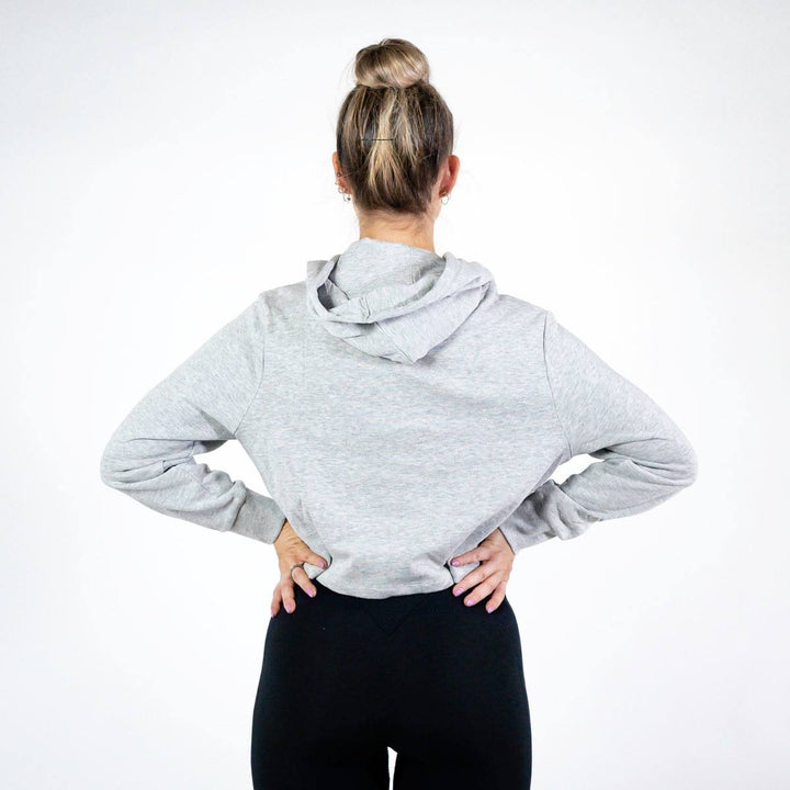 Hummel LEGACY Woman Cropped Hoodie - Grey Melange