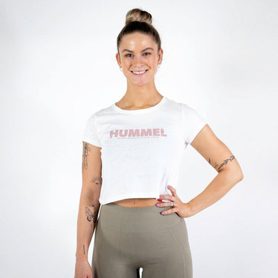 Hummel LEGACY Cropped T-shirt – White