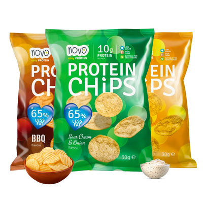 Novo Nutrition Protein Chips - Bland Selv (6x 30g)
