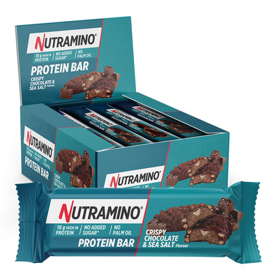 Nutramino Protein Bar - Crispy Chocolate & Sea Salt (12x 55g)
