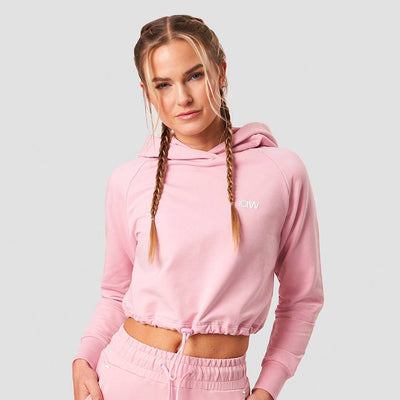 ICANIWILL Adjustable Cropped Hoodie Pink Wmn - MuscleHouse.dk