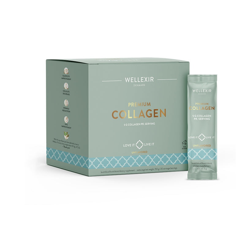 Wellexir Premium Collagen 5000 mg (30x 5g) - OBS! BEDST FØR 30/11-23
