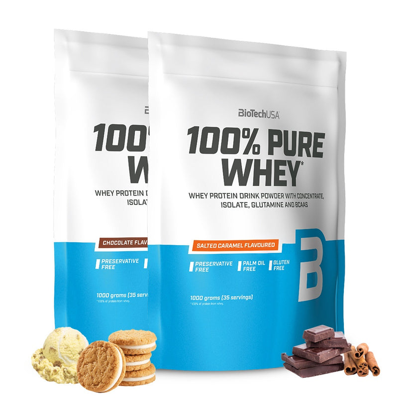 BioTechUSA 100% Pure Whey - Proteinpulver (2x1 kg)