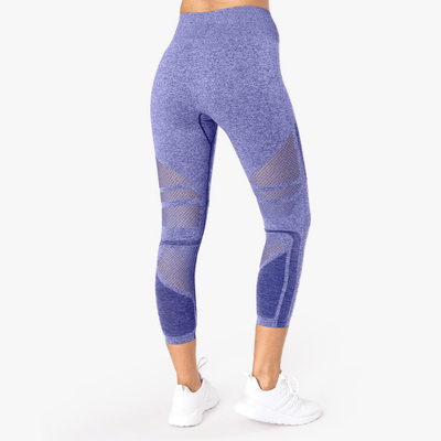 ICANIWILL Queen Mesh 7/8 Tights Sky Blue Melange Wmn