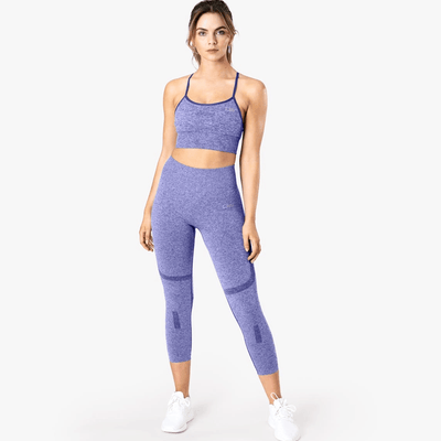 ICANIWILL Queen Mesh 7/8 Tights Sky Blue Melange Wmn