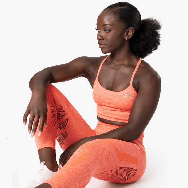 ICANIWILL Queen Mesh Sports Bra Neon Orange