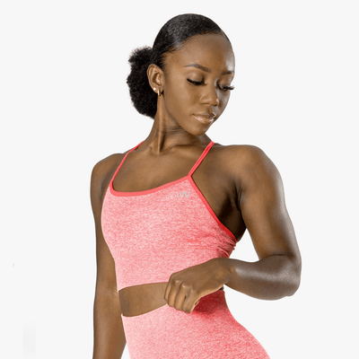 ICANIWILL Queen Mesh Sports Bra Pink Melange - MuscleHouse.dk