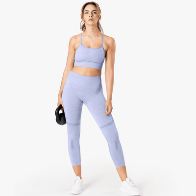 ICANIWILL Queen Mesh Sports Bra Powder Blue Melange Wmn