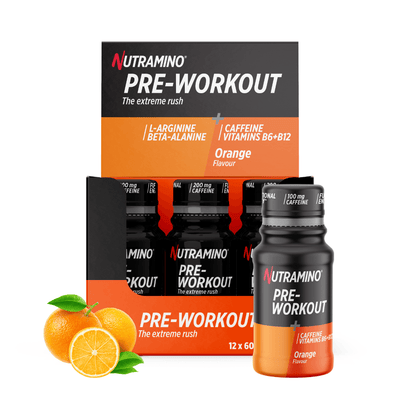 Nutramino Pre-Workout Shots - Bland Selv (12x 60ml)