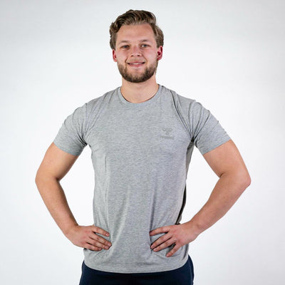 Hummel SIGGE T-shirt S/S – Grey Melange - Musclehouse.dk