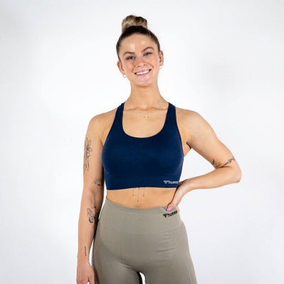 Hummel TIF Seamless Sports Top – Black Iris - Musclehouse.dk