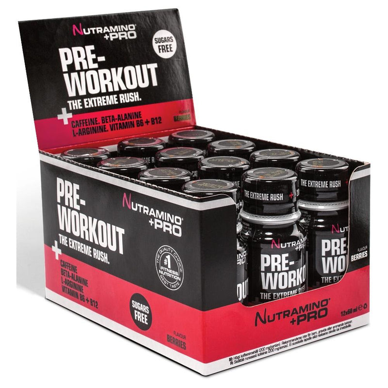 Nutramino Pre-Workout Shot Berries (12 stk.)