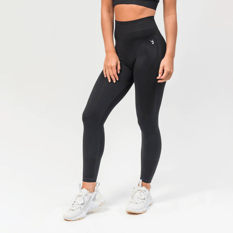 V3 Apparel Excel Seamless Scrunch Leggings - Black