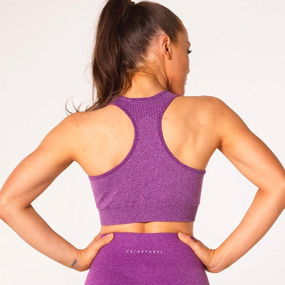 V3 Apparel Uplift Seamless Sports Bra - Purple Marl